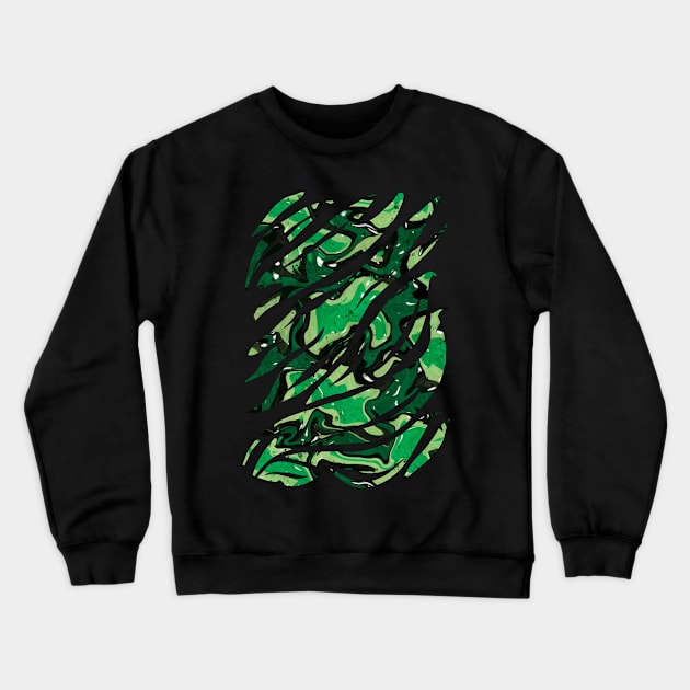 Claws shapes with military camo pattern Crewneck Sweatshirt by NadiaChevrel